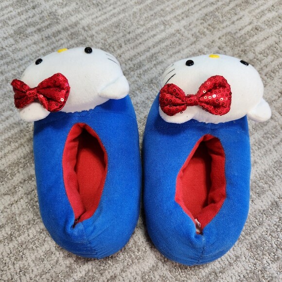 Hello Kitty girls women soft slippers blue size S/M - Picture 8 of 12